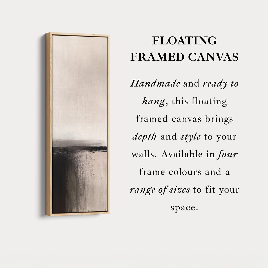 Long Narrow Vertical Wall Art Minimalist Abstract Gray