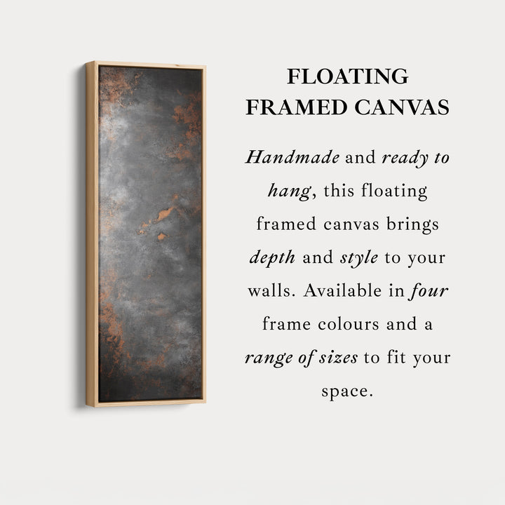 Toile abstraite rustique grise grande longue étroite verticale décoration murale