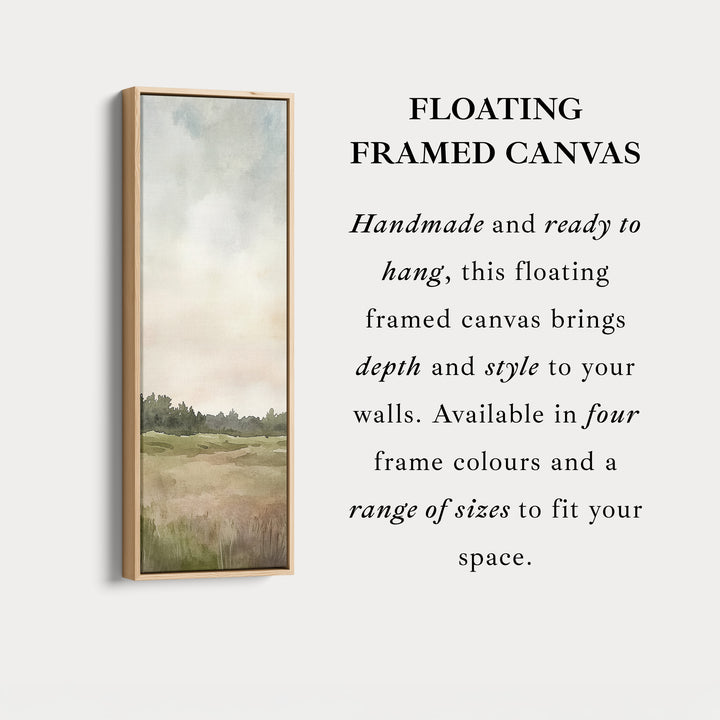 Watercolour Landscape Long Narrow Vertical Wall Art