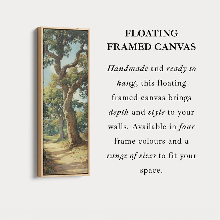 Art mural sur toile étroite encadrée Woodland pour salon