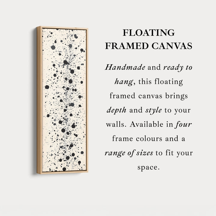 Abstract Dots Tall Vertical Large Framed Canvas