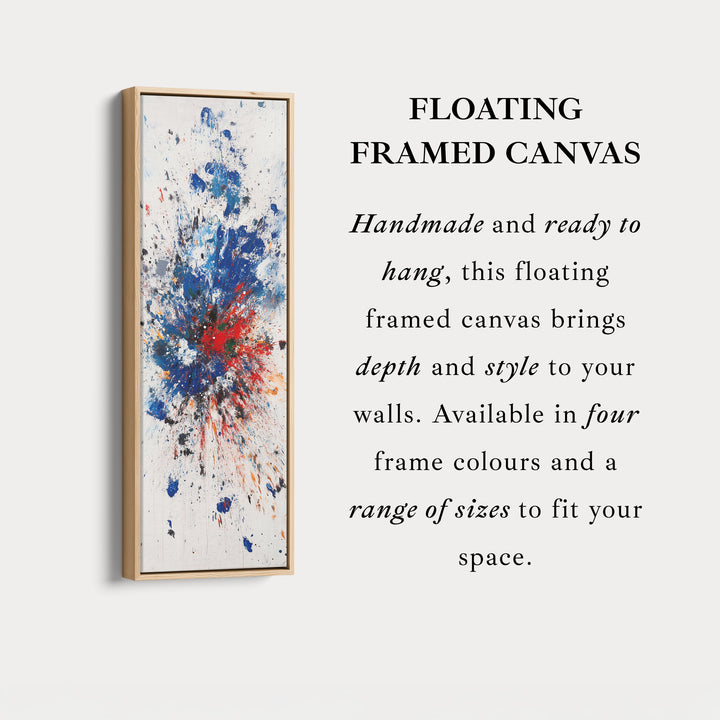 Toile encadrée grande verticale haute couleur abstraite