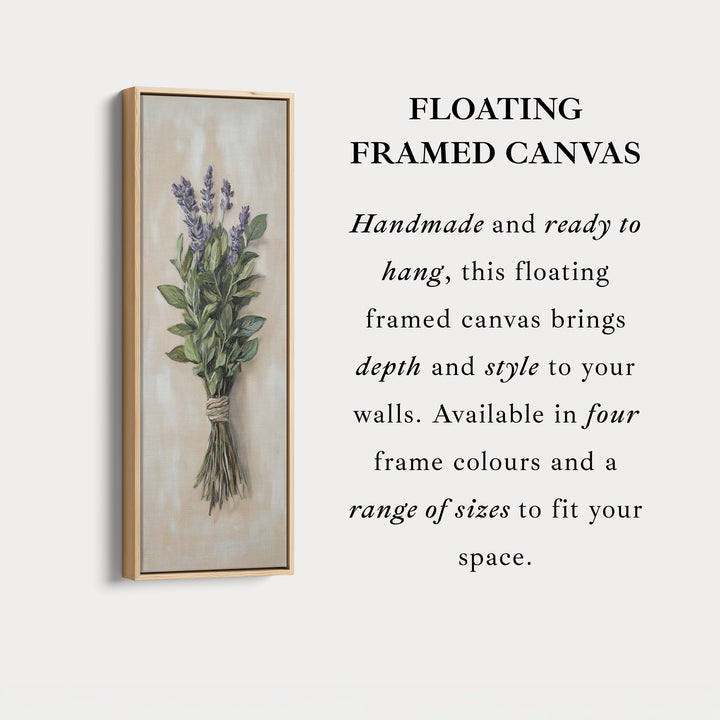 Cottagecore Kitchen Wall Art Long Vertical Framed Canvas Decor