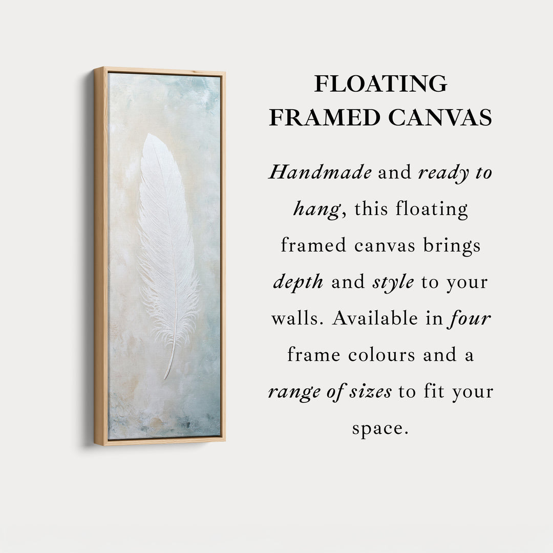 Hall Way Feather Large Vertical Long Skinny Wall Art