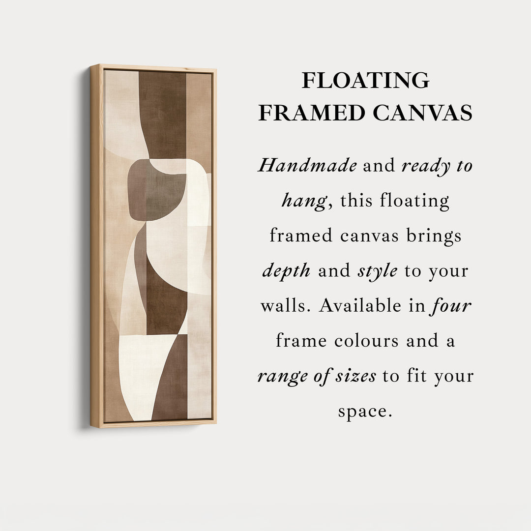 Hall Way Abstract Beige Large Vertical Long Skinny Wall Art
