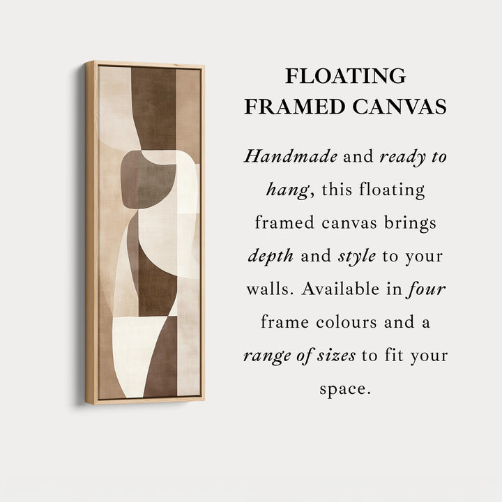 Hall Way Abstract Beige Large Vertical Long Skinny Wall Art