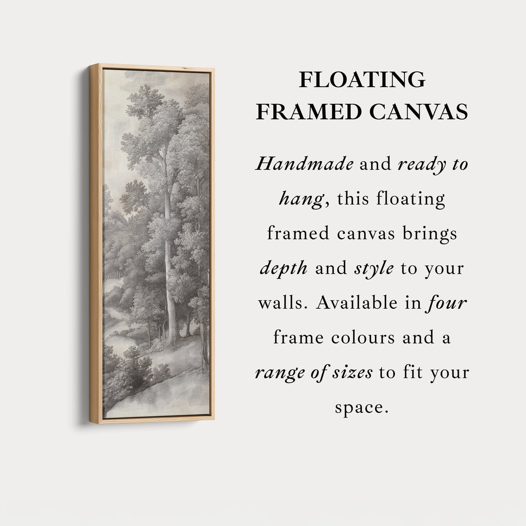 Hall Way Vintage Tree Large Vertical Long Skinny Wall Art