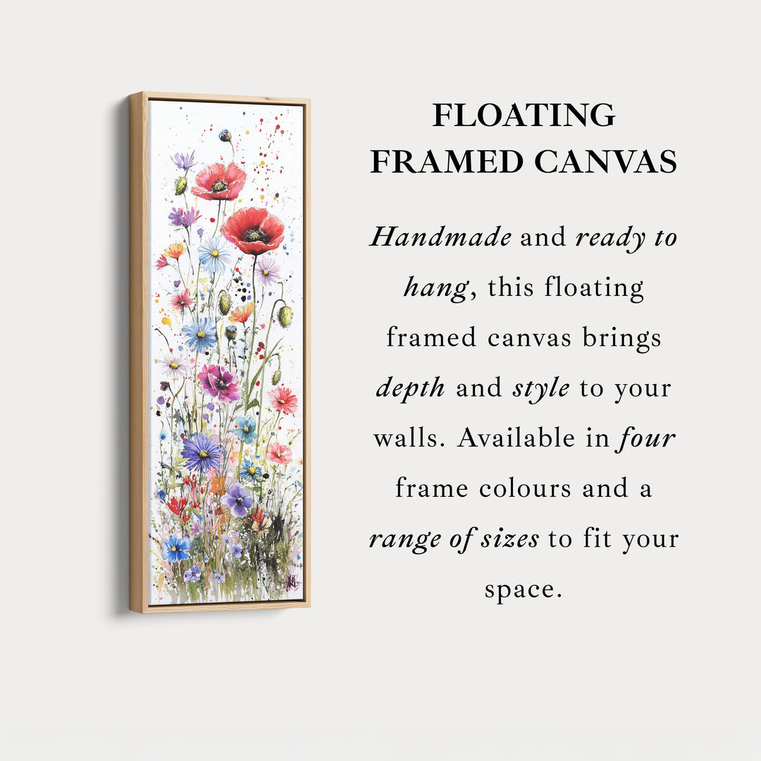 Bedroom Wall Art Vertical Long Decor Wild Flowers