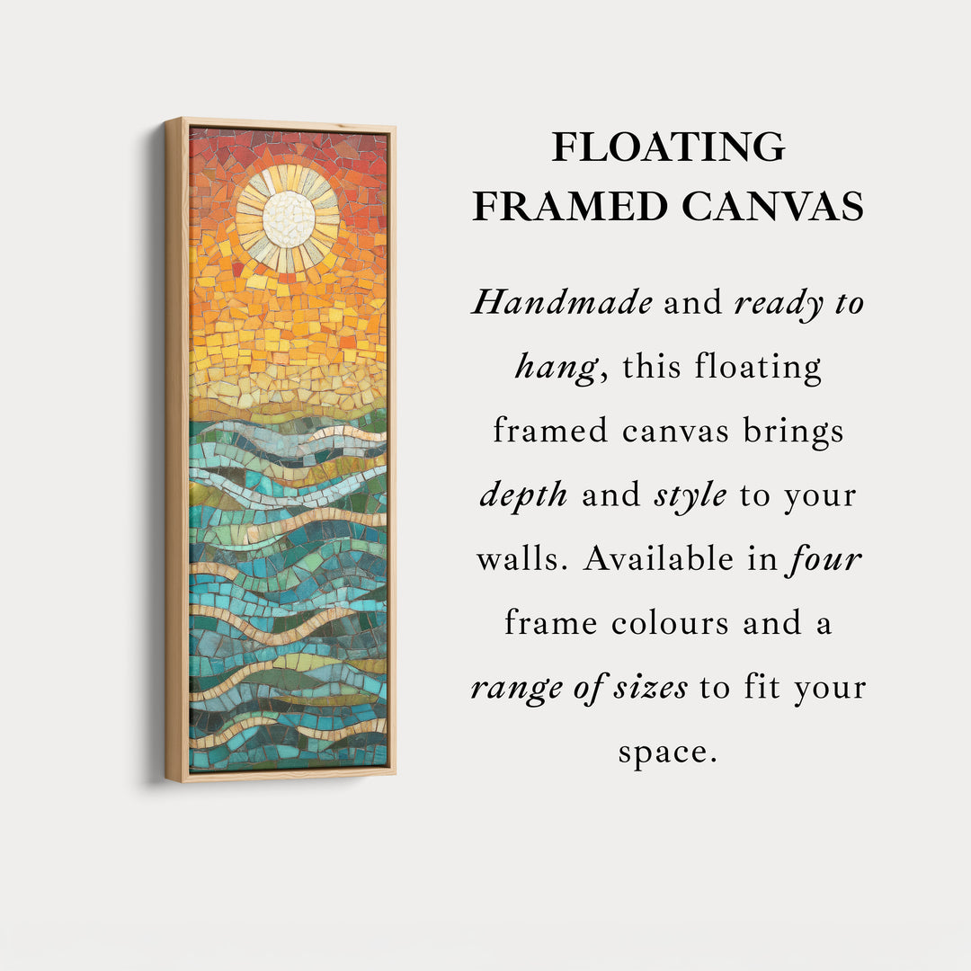 Vertical Hallway Mosaic Sun Wall Art Long & Narrow