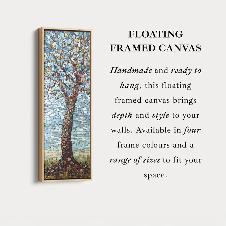 Vertical Bedroom Mosaic Tree Wall Art Long & Narrow