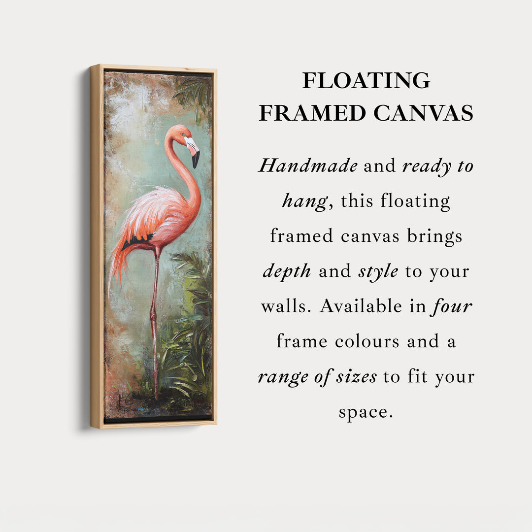 Pink Flamingo Tall Vertical Wall Decor