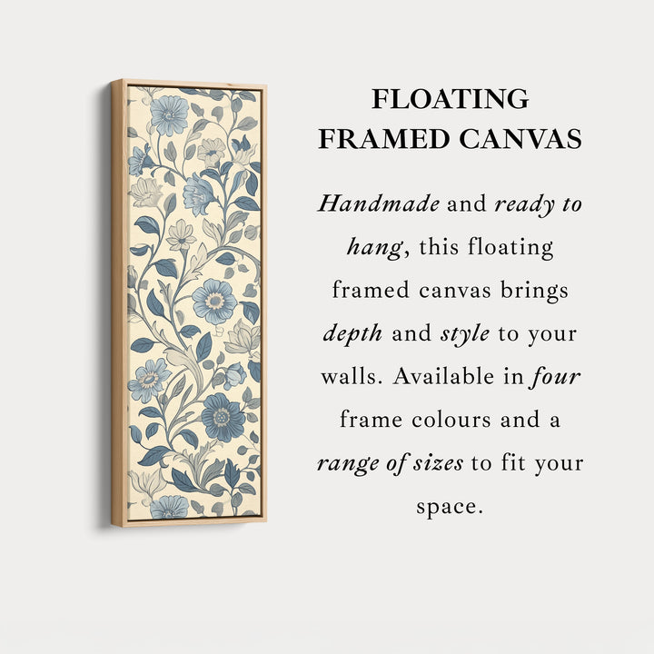 Vintage Blue & Cream Vertical Wall Decor