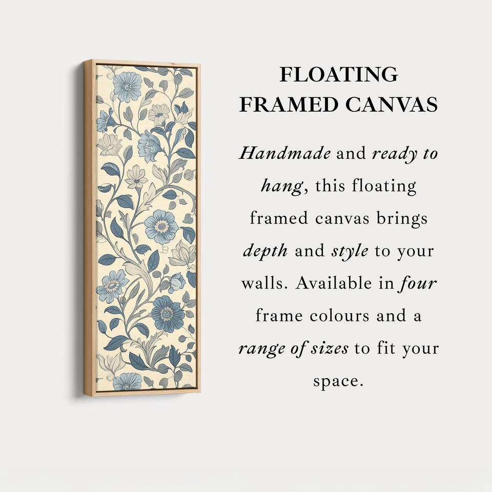 Vintage Blue & Cream Vertical Wall Decor