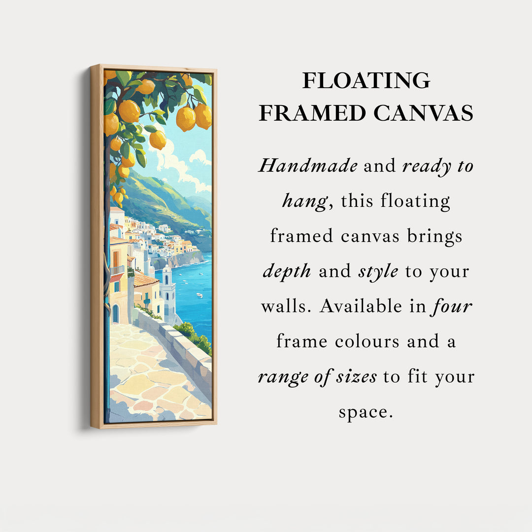 Amalfi Coast Tall Narrow Vertical Wall Art