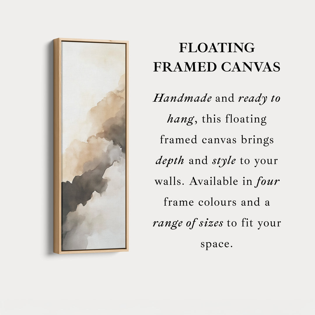 Abstract Brown Cloud Vertical Long Wall Decor