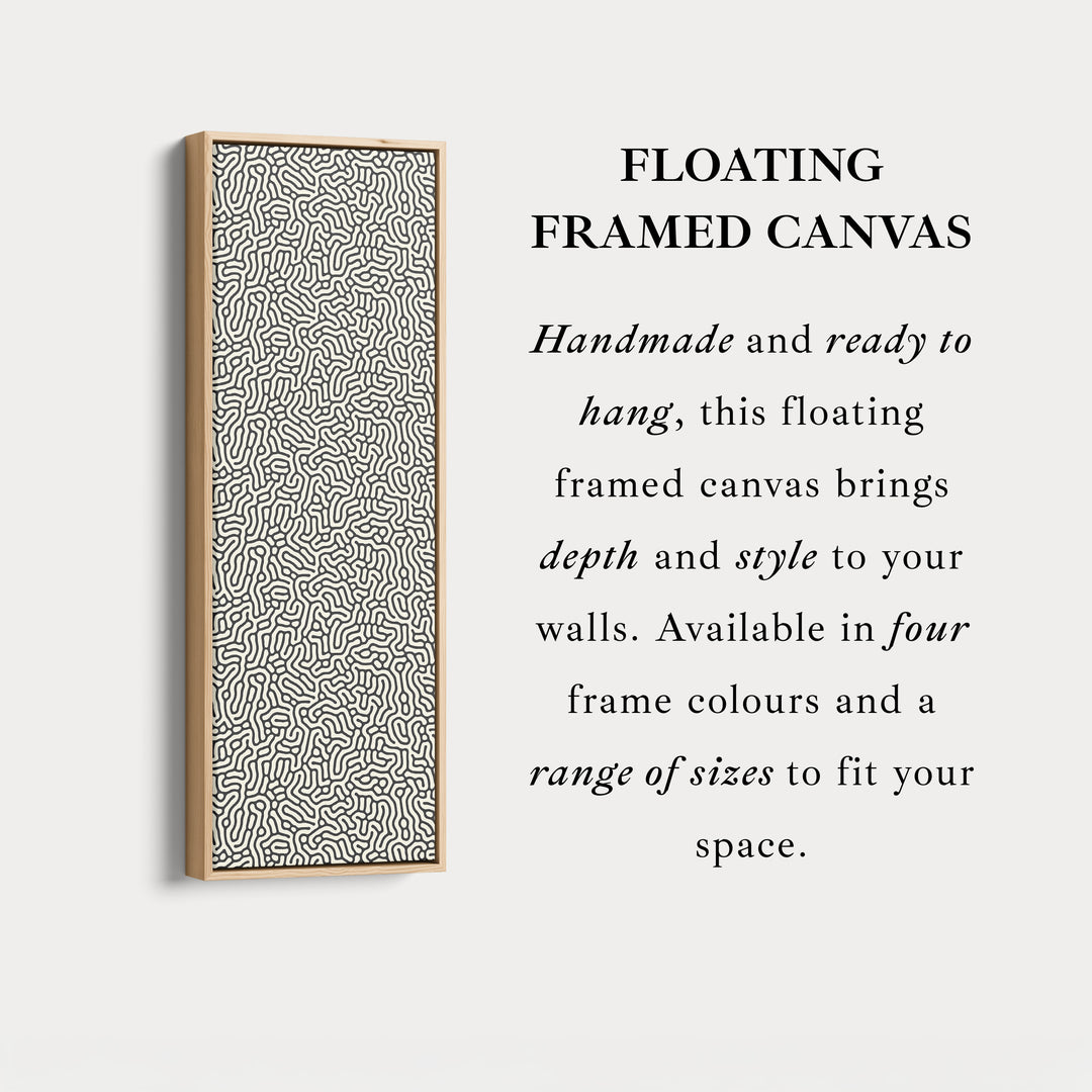 Minimalist Beige & Black Abstract Pattern Vertical Wall Decor