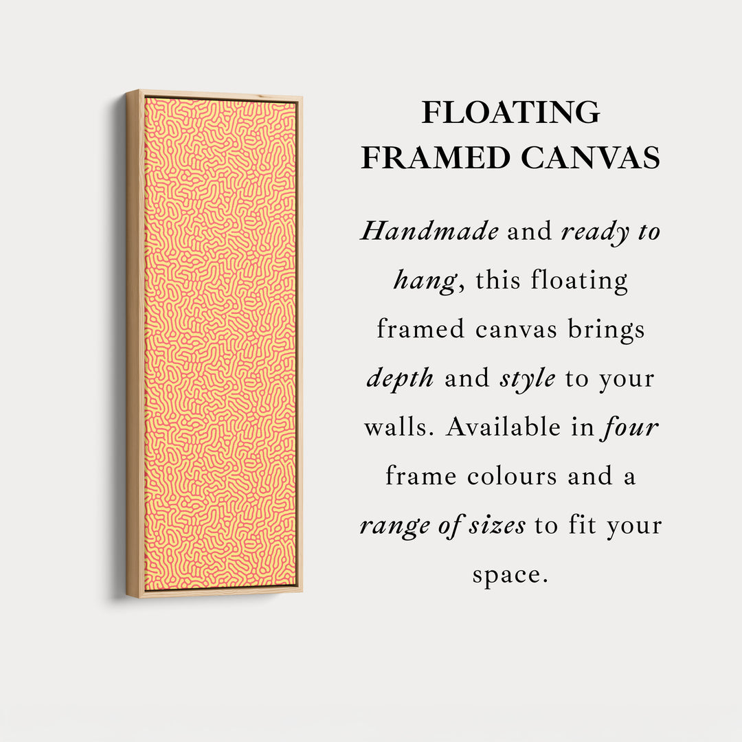 Vertical Long Wall Art Yellow & Red Pattern