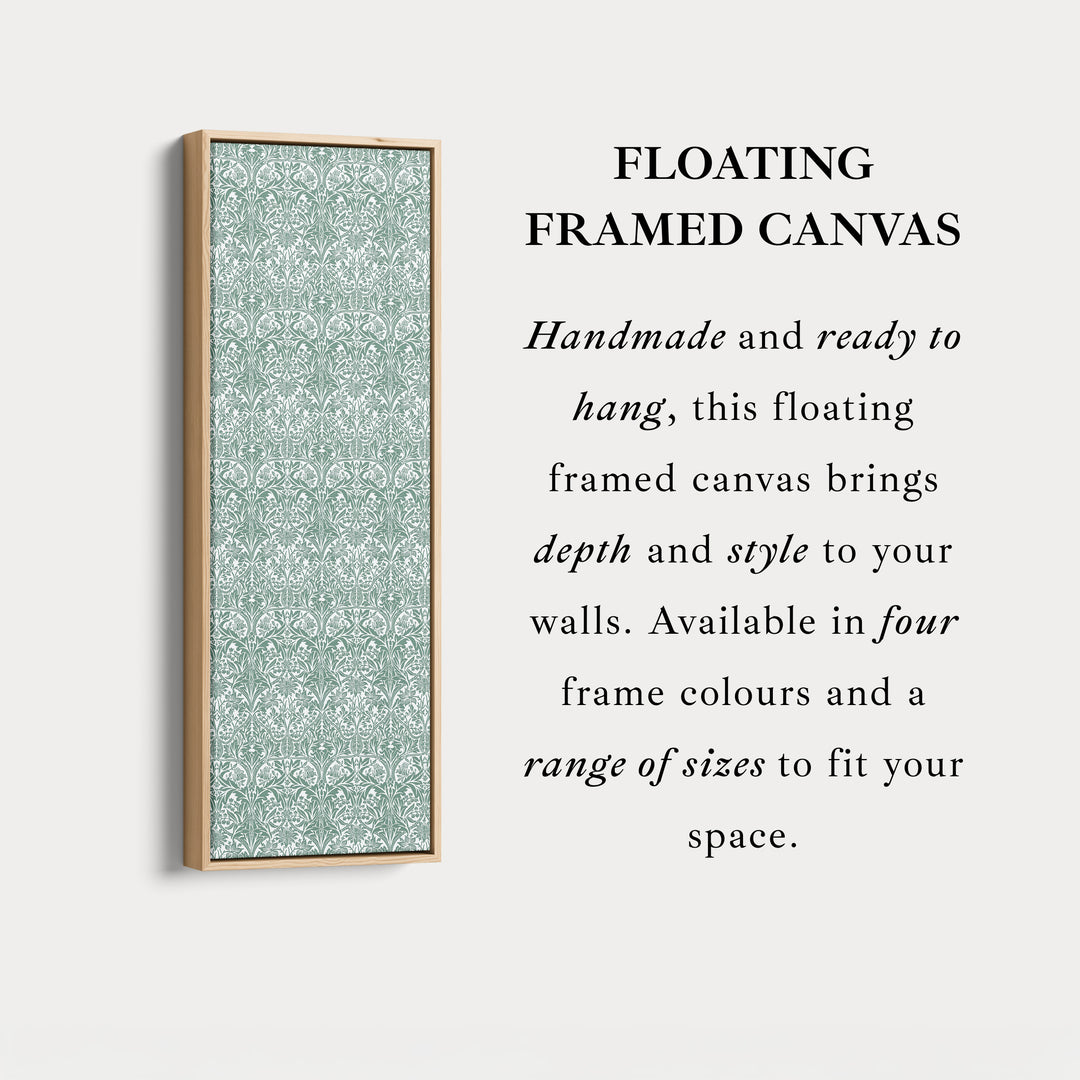 Vertical Long Narrow Wall Art William Morris Bluebell