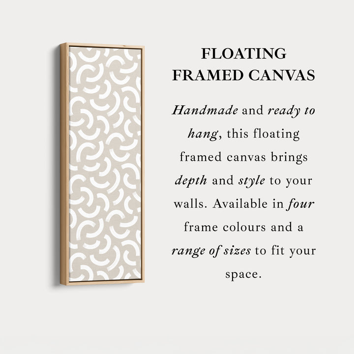 Tall Narrow Geometric Beige Bedroom Wall Decor