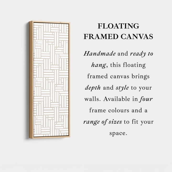 Beige & White Vertical Narrow Wall Art