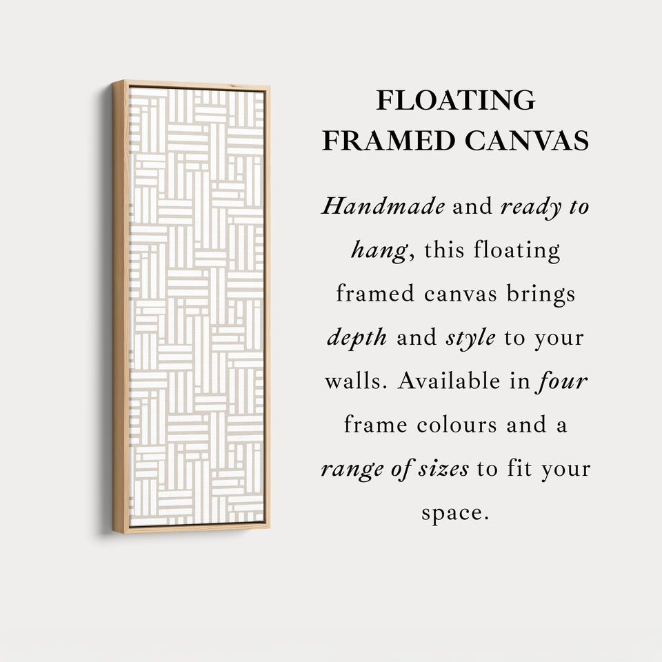 Beige & White Vertical Narrow Wall Art
