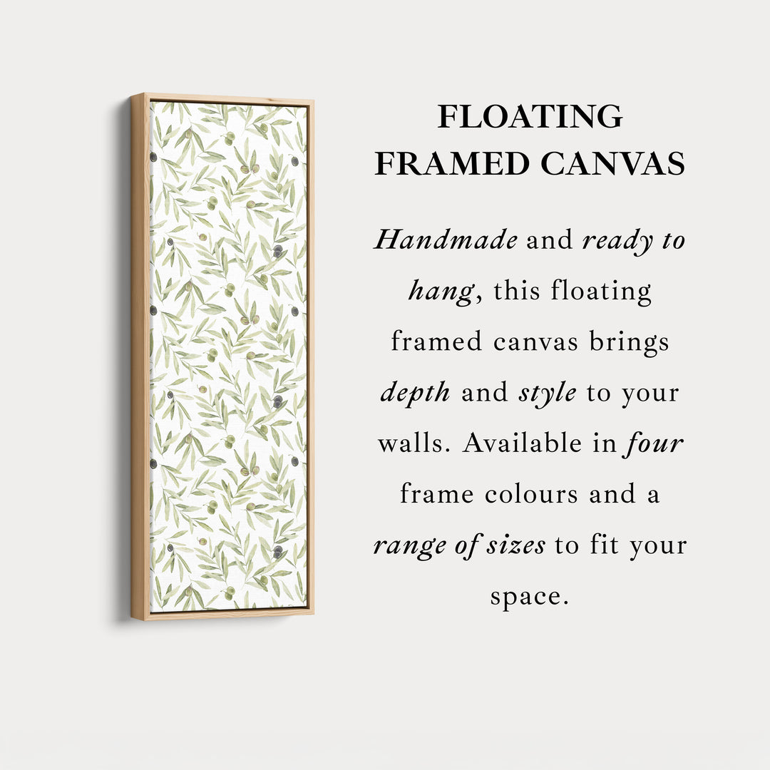 Vertical Kitchen Wall Decor Olive Leaves Long Narrow