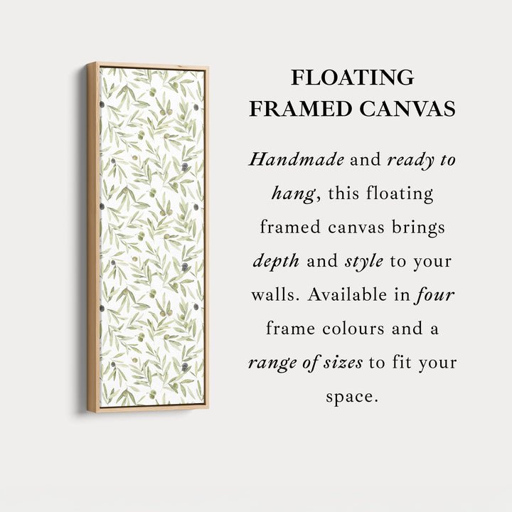 Vertical Kitchen Wall Decor Olive Leaves Long Narrow