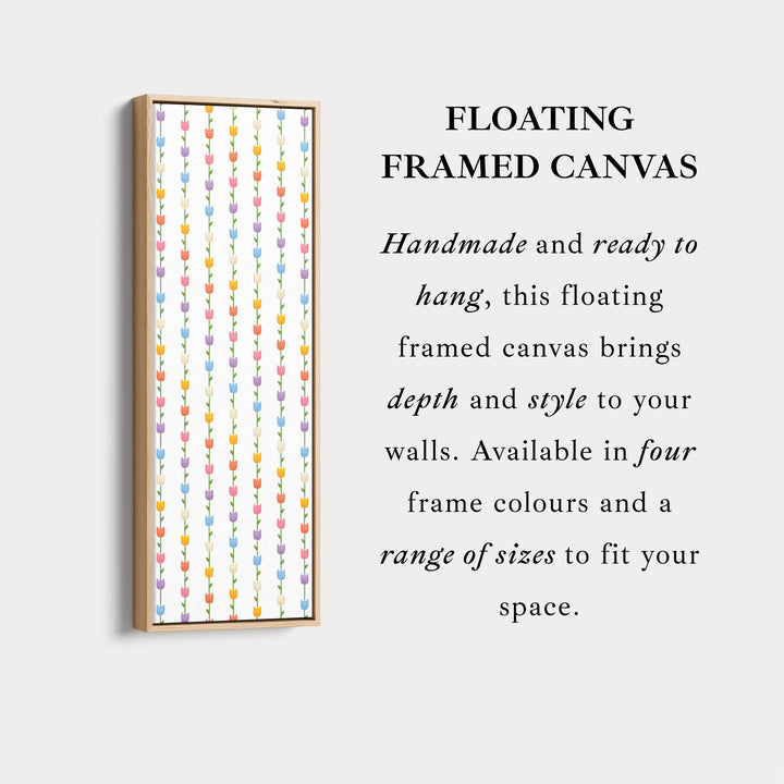Vertical Colorful Tulips Kids Room Wall Decor