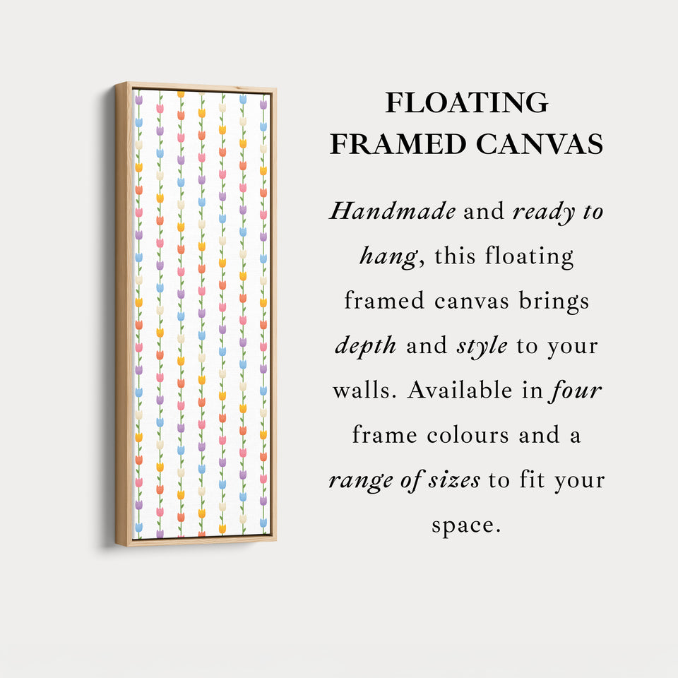 Vertical Colorful Tulips Kids Room Wall Decor