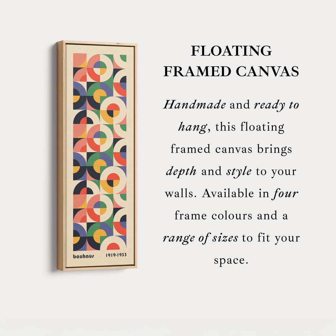 Bauhaus Mid Century Geometric Long Vertical Wall Art