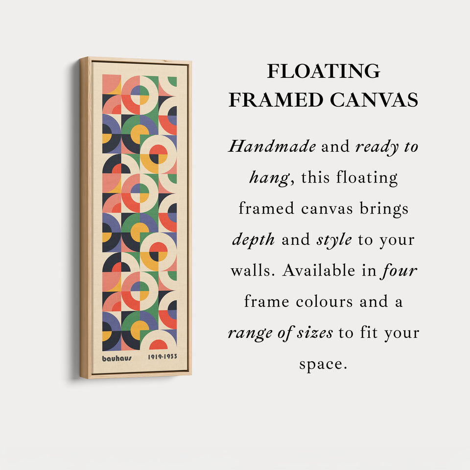 Bauhaus Mid Century Geometric Long Vertical Wall Art