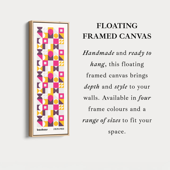 Bauhaus Tall Retro Mid Century Geometric Vertical Wall Art