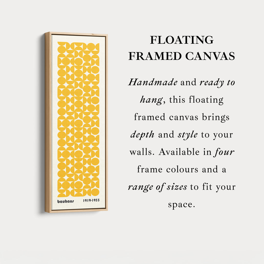 Vertical Long Wall Art Yellow Bauhaus Geometric