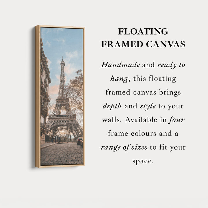 Large Framed Canvas Vertical Wall Art Eiffel Tower