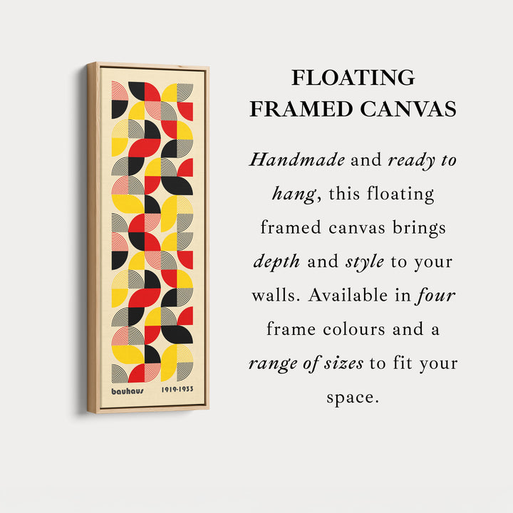 Grande toile encadrée beige art mural Bauhaus