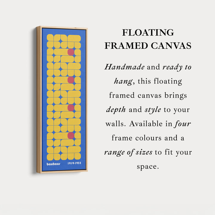 Tall Framed Canvas Long Bauhaus Geometric