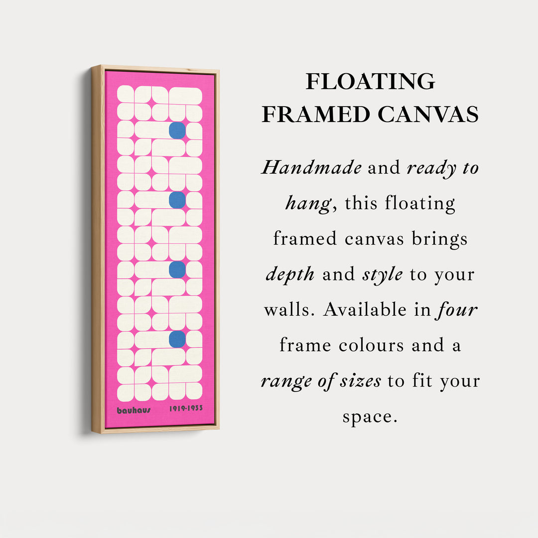 Vertical Pink Wall Decor Bauhaus Mid Century