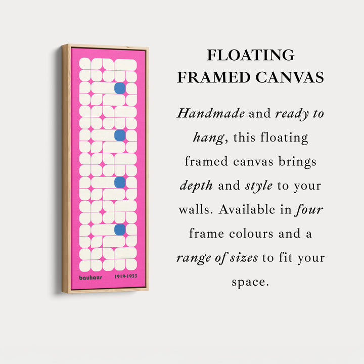 Vertical Pink Wall Decor Bauhaus Mid Century