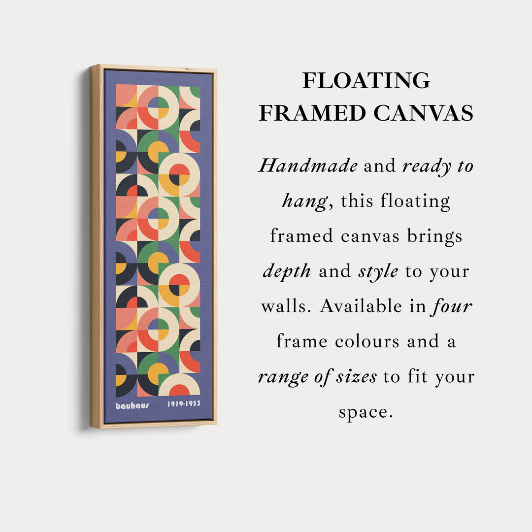 Vertical Slate Blue Decor Bauhaus Mid Century