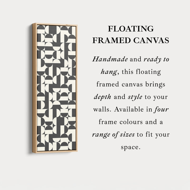 Bauhaus Geometric Pattern Tall Vertical Wall Canvas for Office or Living Room