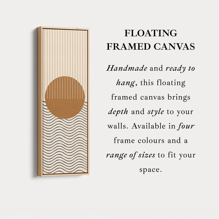 Lever de soleil sur les vagues Toile murale verticale minimaliste pour chambre ou espace de méditation