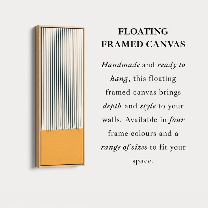 Minimalist Blue Horizon Vertical Framed Canvas Wall Art for Living Room or Office