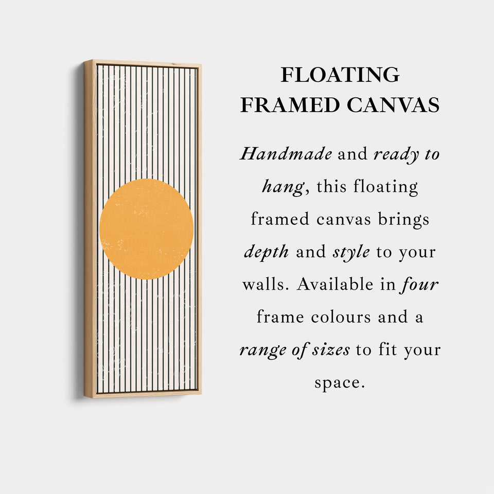 Minimalist Blue Block Vertical Framed Canvas Wall Art for Bedroom or Office