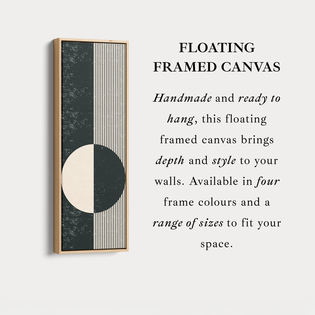 Art mural en toile encadrée verticale abstraite Chevron Sun pour couloir ou chambre