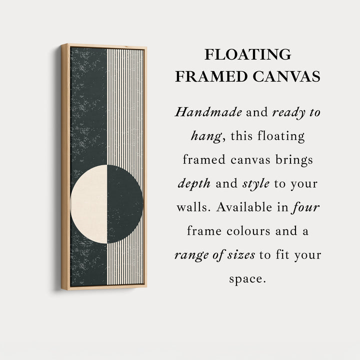 Art mural en toile encadrée verticale abstraite Chevron Sun pour couloir ou chambre