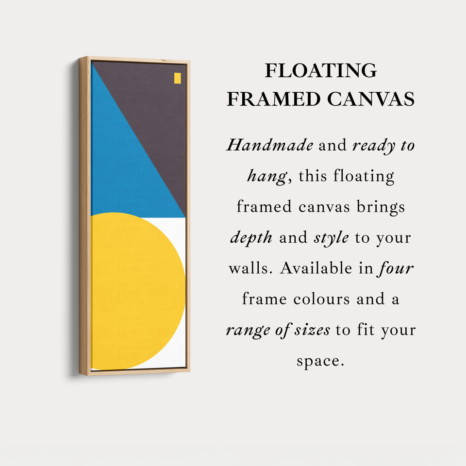 Bold Color Block Vertical Framed Canvas Wall Art for Office or Living Room