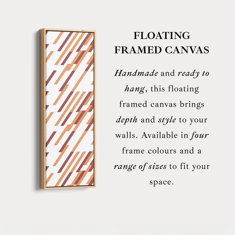 Earth Tone Stripes Vertical Framed Canvas Wall Art for Living Room or Office