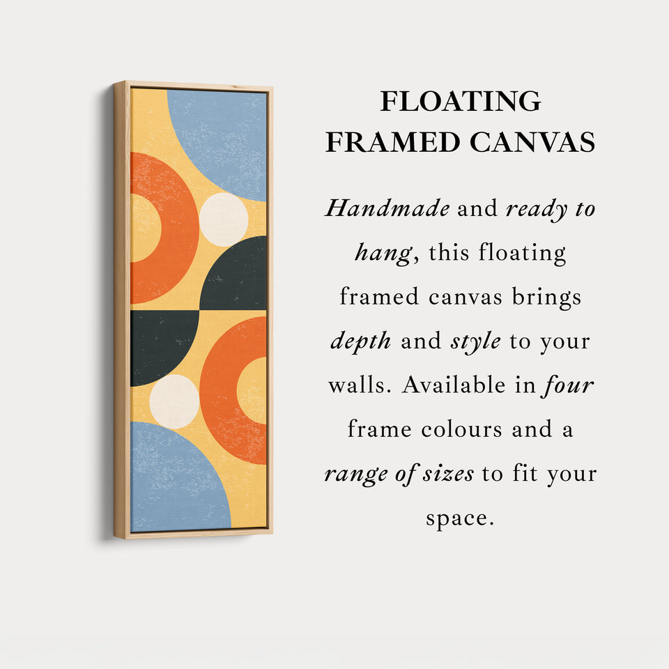 Abstract Curves Vertical Framed Canvas Wall Art for Living Room or Office