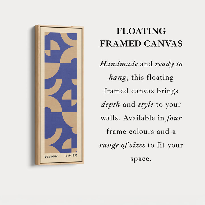 Toile murale encadrée verticale géométrique Bauhaus rouge et noire pour salon ou couloir