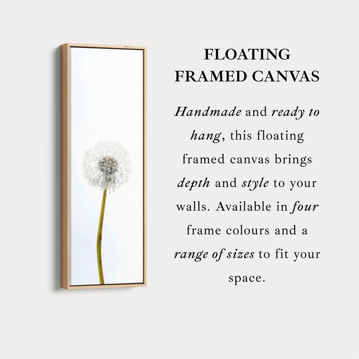Vertical Framed Canvas Minimal Dandelion Tall Wall Art For Bedroom